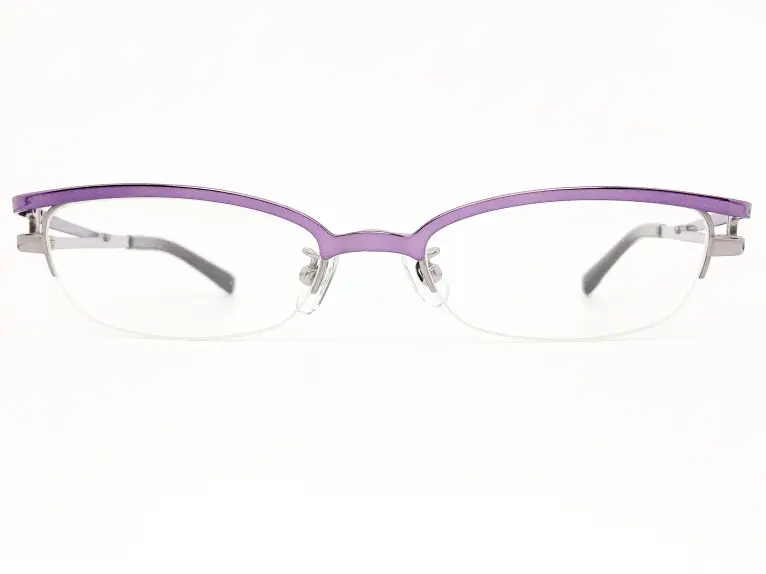 theo 眼鏡 EYE WITNESS 度入り 左右非対称 パープル テオ アイウィットネス メガネフレーム チタン 専用ケース付き   ☆ PayPay(ペイペイ)決済可能 ☆ 札幌市 豊平区 平岸 テオ Theo｜EYE WITNESS PC 5｜左右非対称！アイウィットネスのお洒落