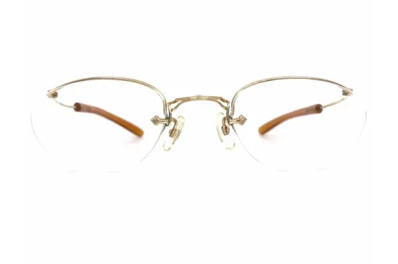 AO 本鼈甲 べっ甲 12KGF(12K) 金張り ワンポイント リムレスフレーム Vintage ヴィンテージ カスタム