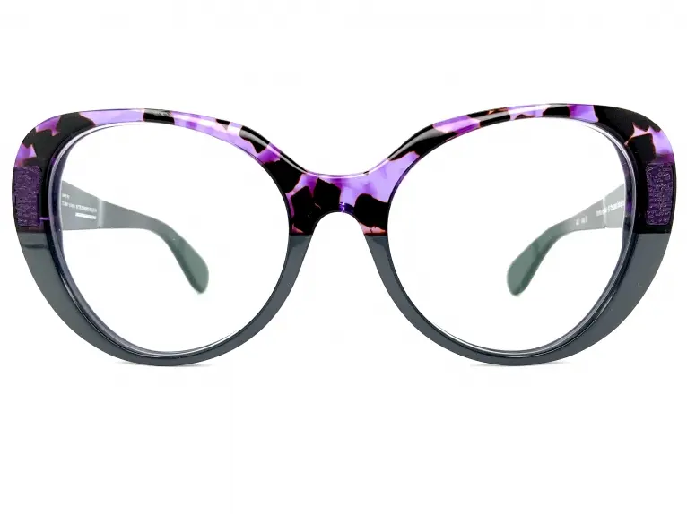 theo 眼鏡 EYE WITNESS 度入り 左右非対称 パープル テオ アイウィットネス メガネフレーム チタン 専用ケース付き   ☆ PayPay(ペイペイ)決済可能 ☆ 札幌市 豊平区 平岸 theo 眼鏡 EYE WITNESS 度入り 左右非対称 パープル テオ アイウィット