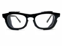 ウェリントン型 セルフレーム フード付き 風防 45-67 BK