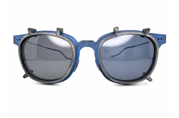 N7 Antique Blue TITANIUM クリップオンサングラス付き