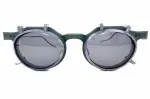 N19 Dark Green TITANIUM クリップオンサングラス付き