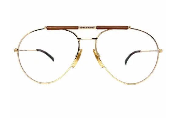 × BOEING ODNS3399 5706 44 SMALL  両テンプルエンドレザーに破れ