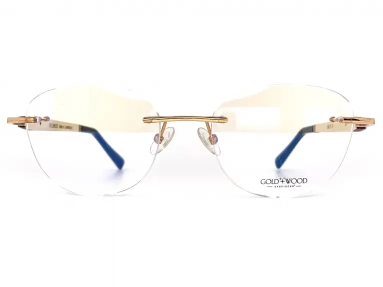 GOLD &amp; WOOD 眼鏡 フレーム 薄型ティアドロップ ゴールドアンドウッド GOLD & WOOD 眼鏡 フレーム 薄型ティアドロップ ゴールドアンドウッド