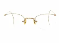 AO 10-12KGF 金張り 縄手式 ワンポイント 縁無し メタルフレーム