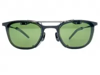 限定生産 IE001 BK1 Buffalo horn 跳ね上げ式クリップオンサングラス付き