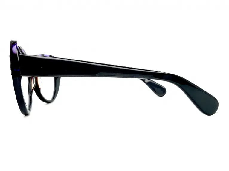 Theo/テオ モデル名不明 メガネフレーム 茶系 度入りレンズ付き 金属