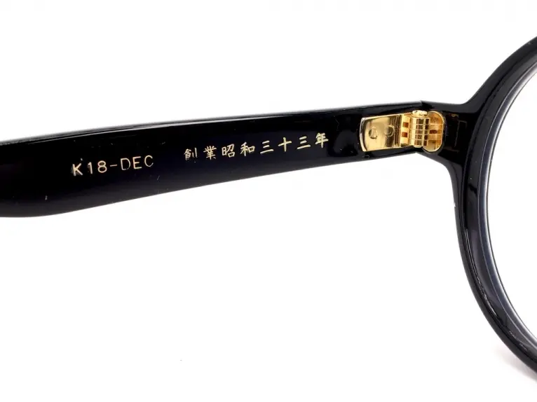 カネコガンキョウ 金子眼鏡｜KCG-05 BK K18-DEC｜豪奢な金無垢飾り鋲が